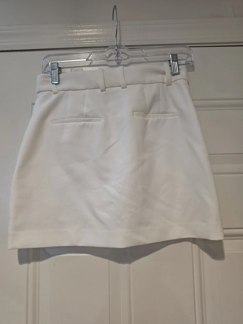 Babaton Ivory High-Waist Mini Skirt